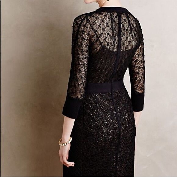 Byron Lars Beguile Mona Lace Sheath Dress Black 0 - Picture 2 of 11